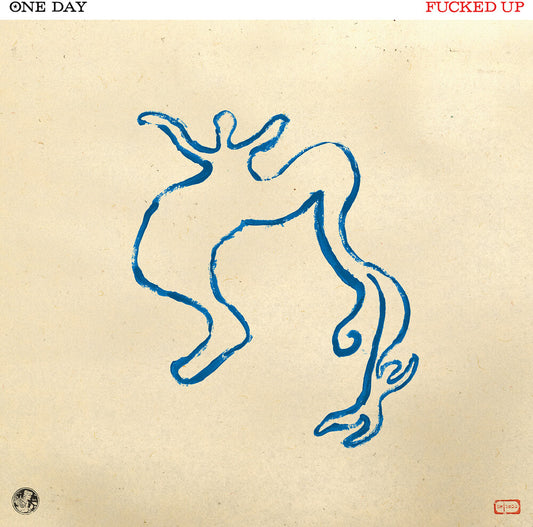 the album cover for Fucked Up - One Day [Indie Exclusive Limited Edition Peak Blue In Milky Clear LP]