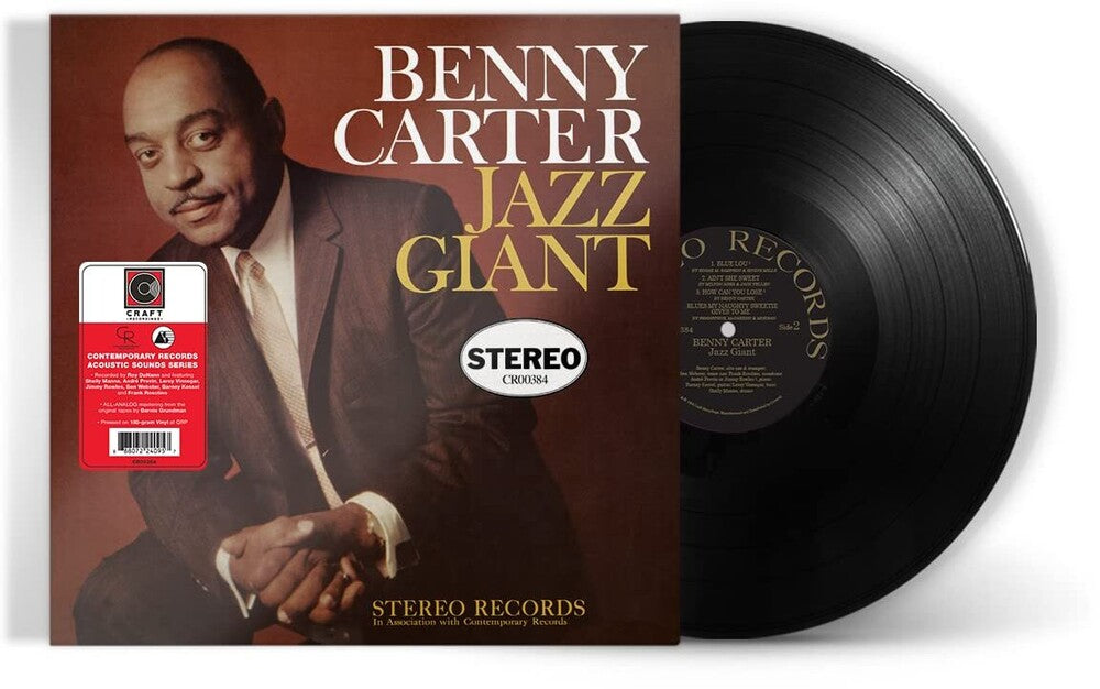 the album cover for Benny Carter - Jazz Giant (Contemporary Records Acoustic Sounds Series) [LP]