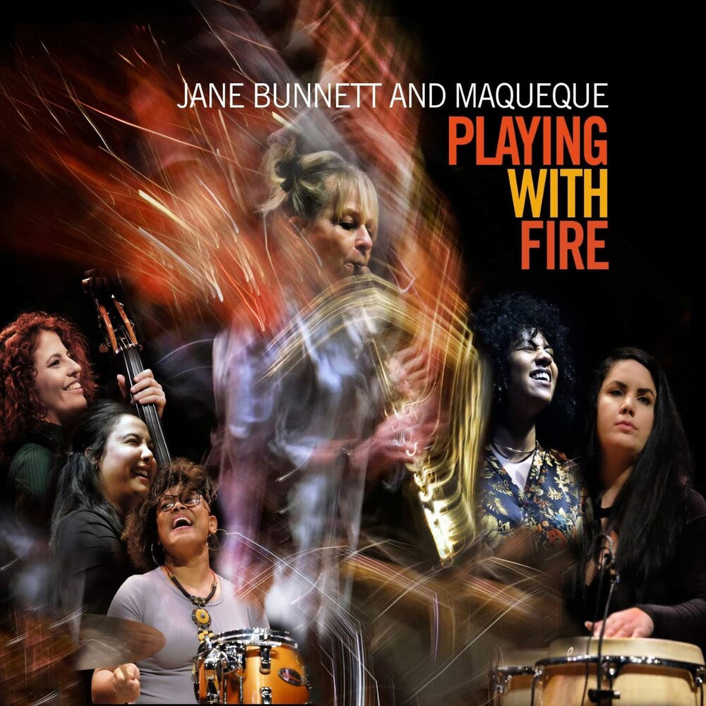 the album cover for Jane Bunnett and Maqueque - Playing With Fire
