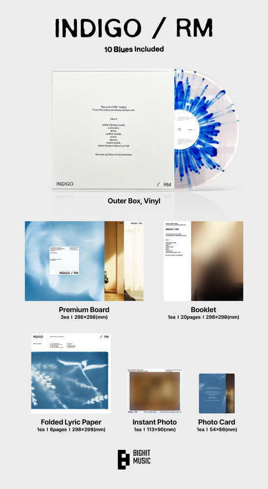 the album cover for RM (BTS) - Indigo [LP]