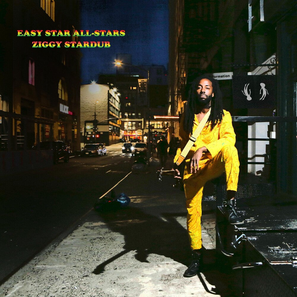 the album cover for Easy Star All-Stars - Ziggy Stardub [Indie Exclusive Limited Edition Red, Blue and Yellow Blended LP]