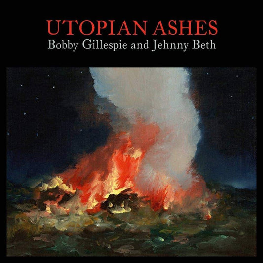 the album cover for Bobby Gillespie & Jehnny Beth - Utopia Ashes [Indie Exclusive Limited Edition Color LP]