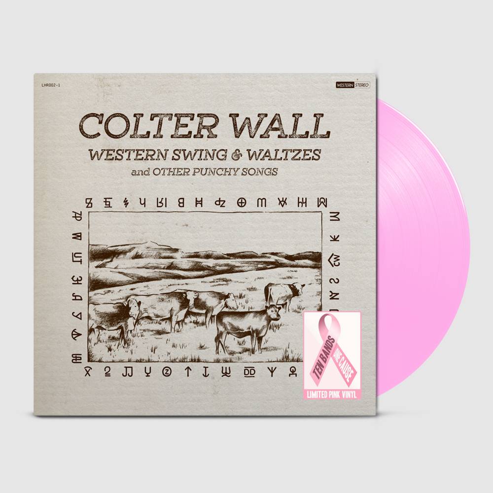 the album cover for Colter Wall - Western Swing & Waltzes And Other Punchy Songs [Limited Edition Pink LP]