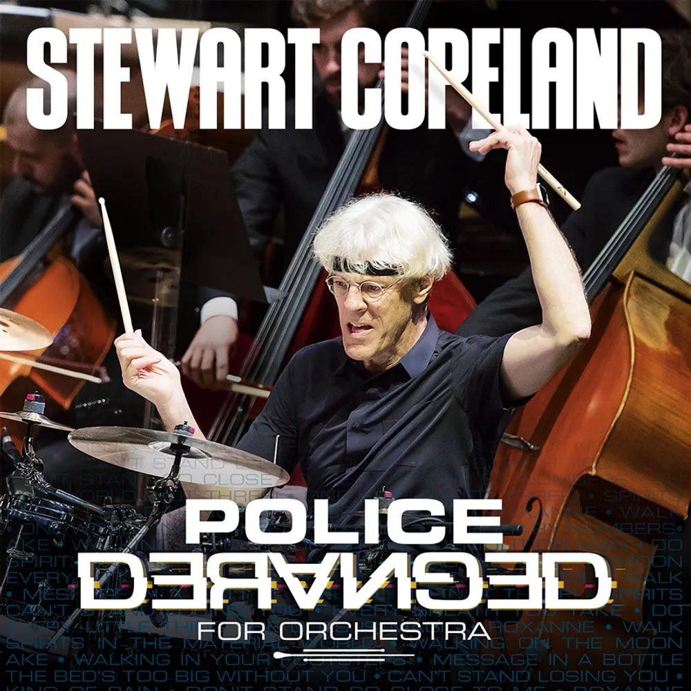 the album cover for Stewart Copeland - Police Deranged For Orchestra [Indie Exclusive Limited Edition Blue LP]