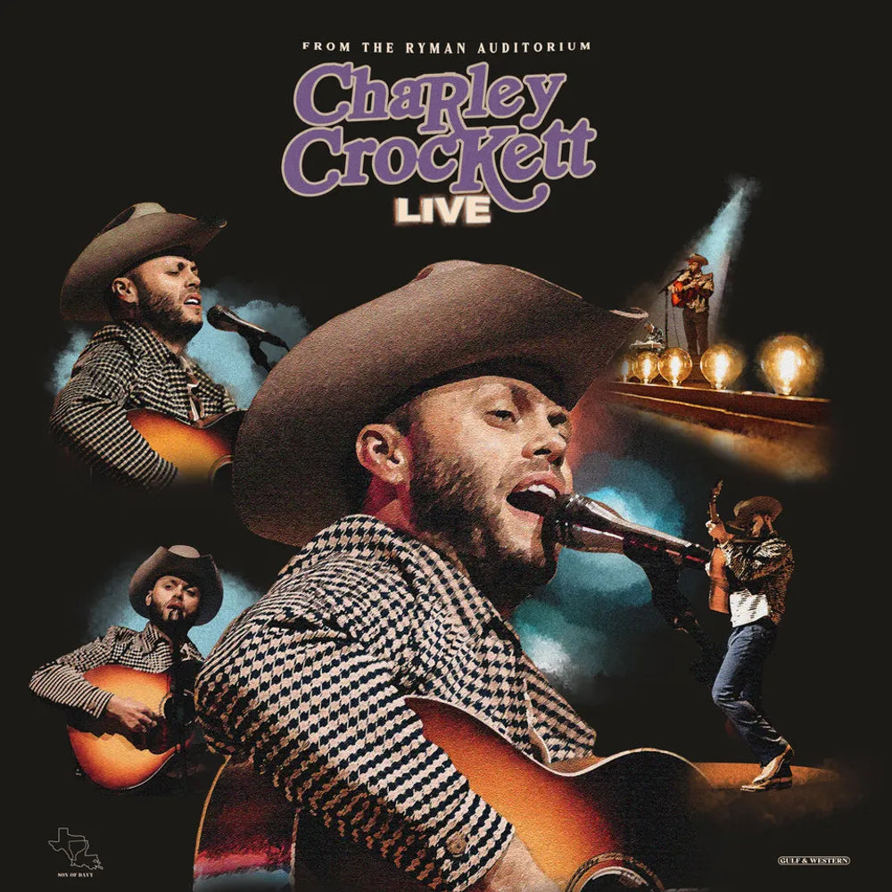the album cover for Charley Crockett - Live from the Ryman [Indie Exclusive Limited Edition Stained Glass LP]