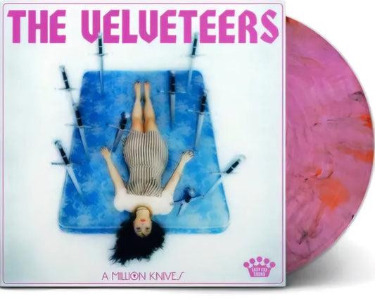 the album cover for the Velveteers - A Million Knives [Limited Edition Indie Exclusive "Glass Of Port" LP]
