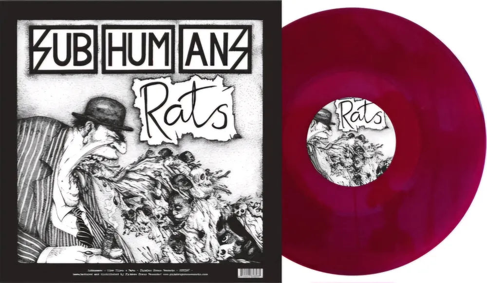 the album cover for Subhumans - Time Flies + Rats [RSD Essential Indie Colorway Deep Purple LP]