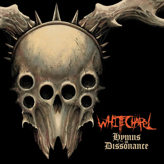 the album cover for Whitechapel - Hymns in Dissonance [Sunspot Orange & Red Marbled]