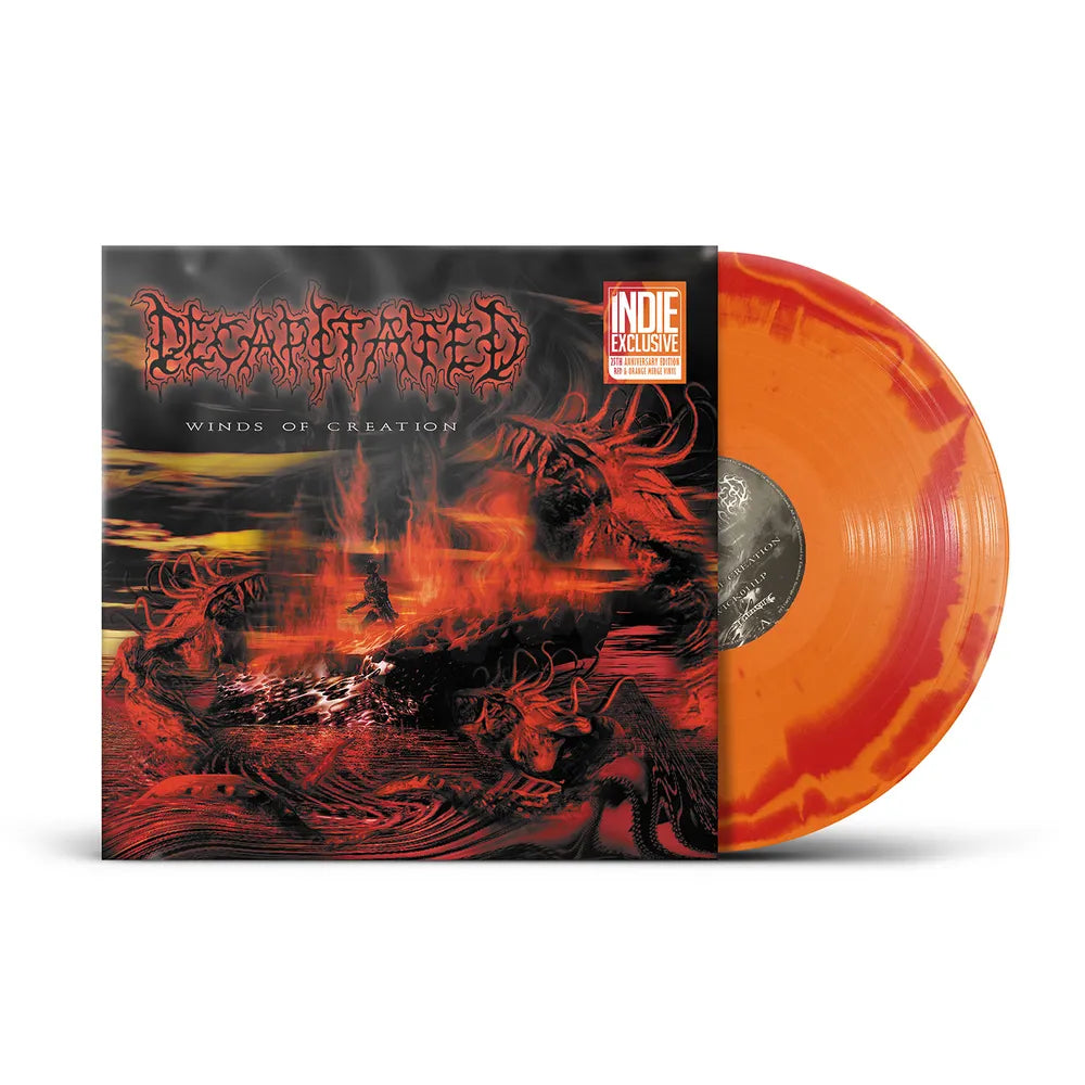 the album cover for Decapitated - Winds of Creation -  [Indie Exclusive Red & Orange Merge LP]