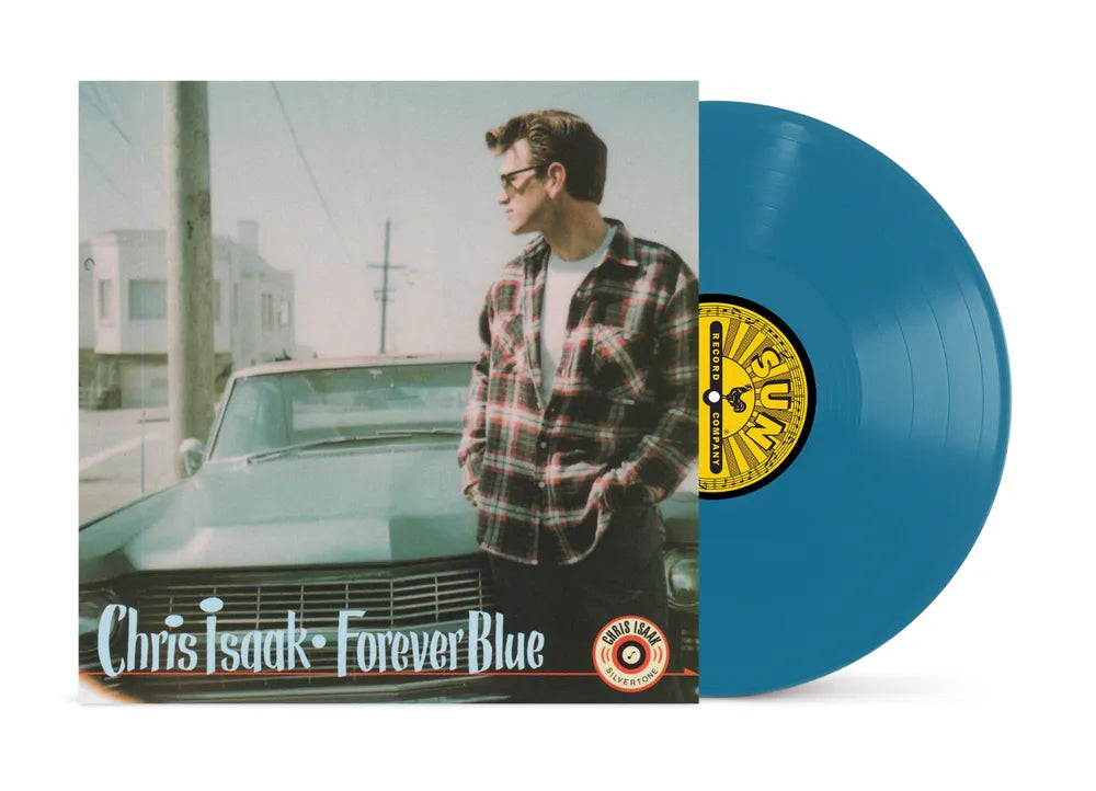 the album cover for Chris Isaak - Forever Blue -  [Aqua Blue LP]