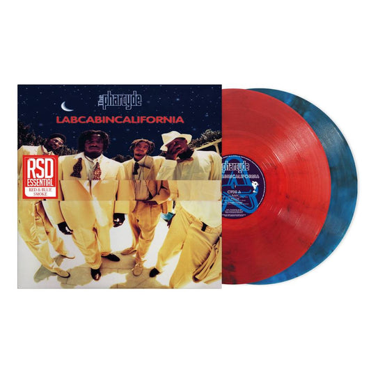 the album cover for The Pharcyde - Labcabincalifornia -  [RSD Essentials Blue &amp; Red Smoke 2LP]