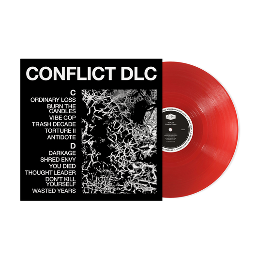 the album cover for Health - CONFLICT DLC [Indie Exclusive Translucent Ruby vinyl]
