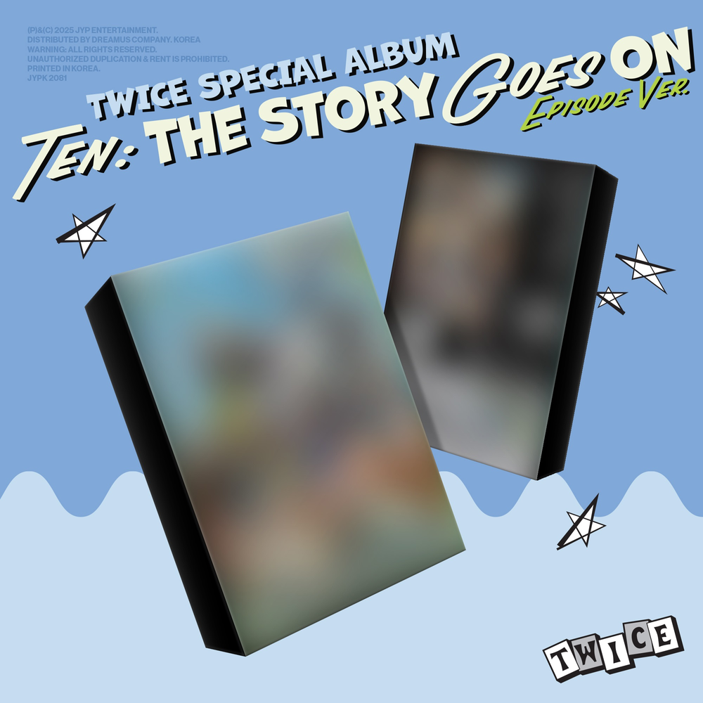 the album cover for TWICE - Ten: The Story Goes On [Episode Ver.]