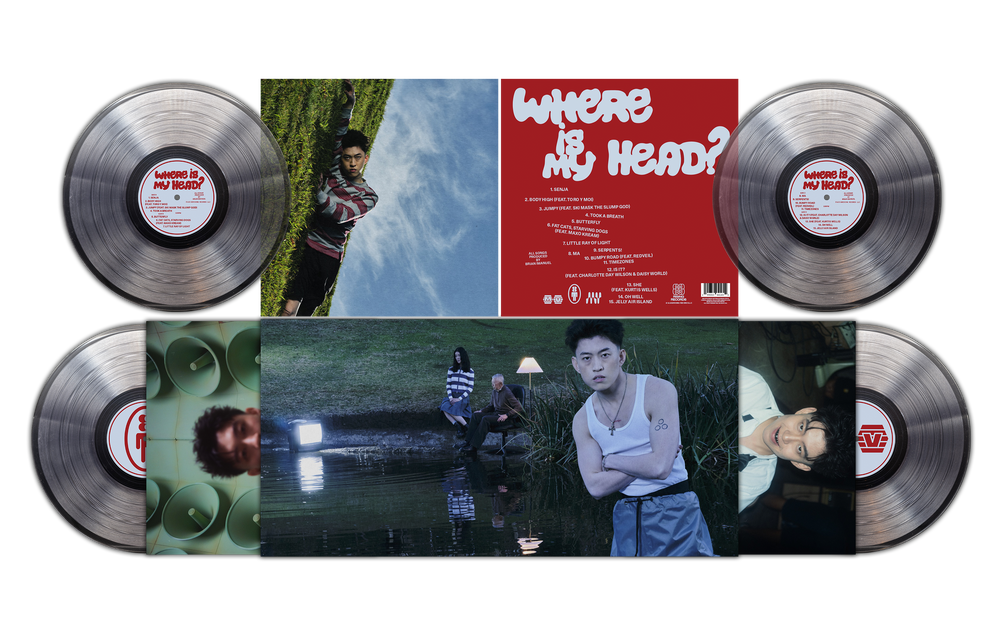 the album cover for Rich Brian - WHERE IS MY HEAD? [Crystal Clear 2LP]