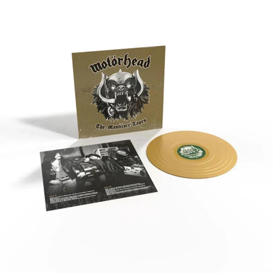 the album cover for Motörhead - Manticore Tapes [Limited Edition Gold Colored Vinyl]