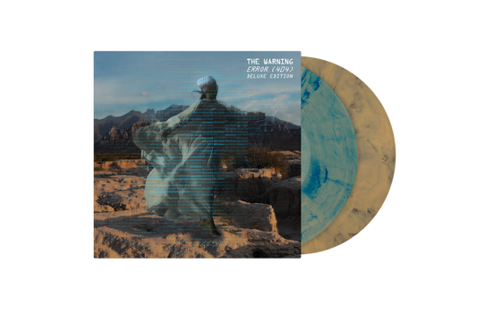 the album cover for The Warning - ERROR (404) - Deluxe Edition [Custard/Black Wave/Coastal Blue]