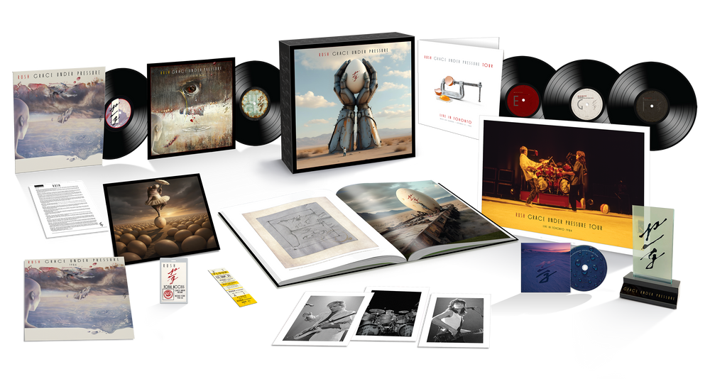 the album cover for Rush - Grace Under Pressure - Super Deluxe [5LP + Blu-Ray]