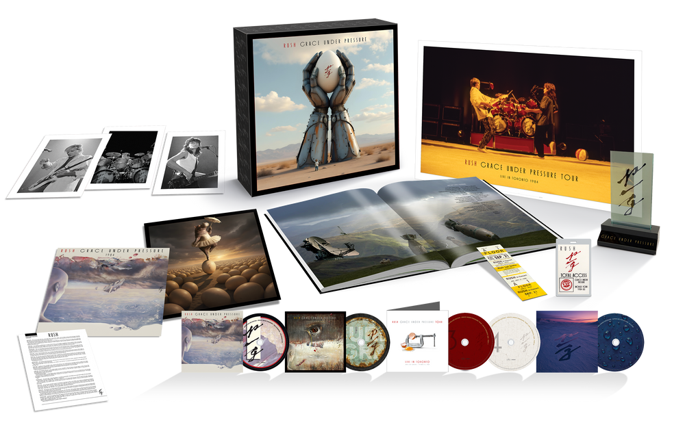 the album cover for Rush - Grace Under Pressure - Super Deluxe [4CD + Blu-Ray]