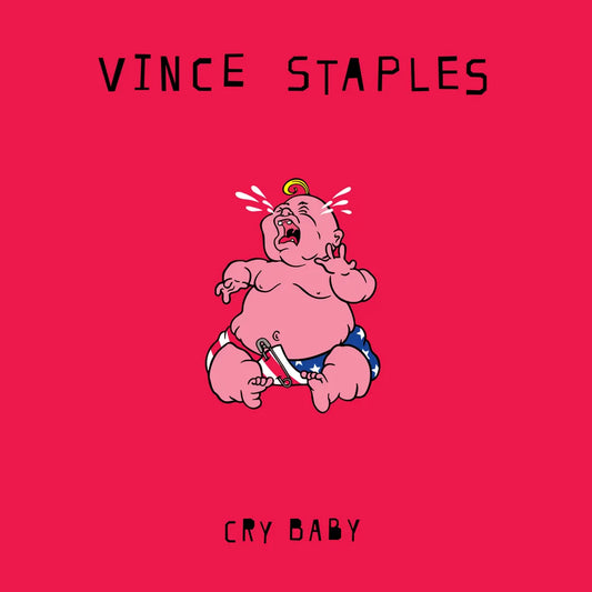 the album cover for Vince Staples - Cry Baby [Baby Pink]