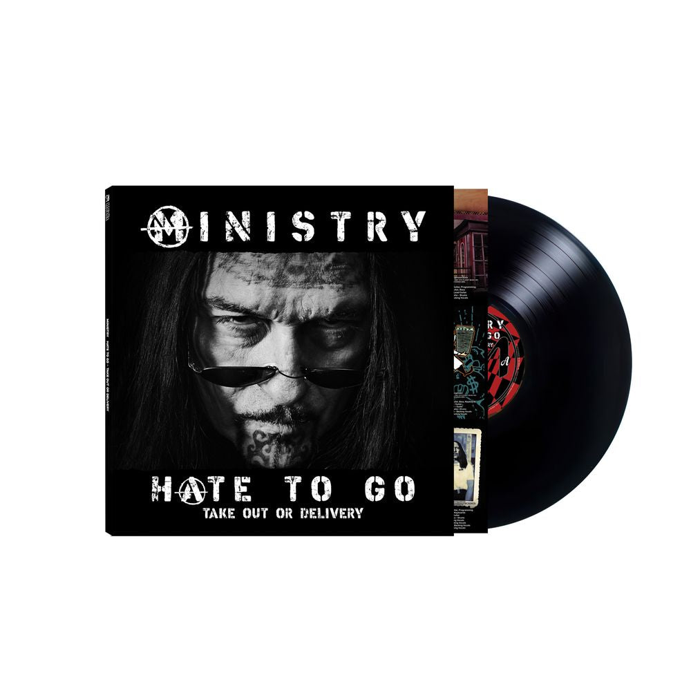 the album cover for Ministry - Hate To Go - Take Out Or Delivery [Black]