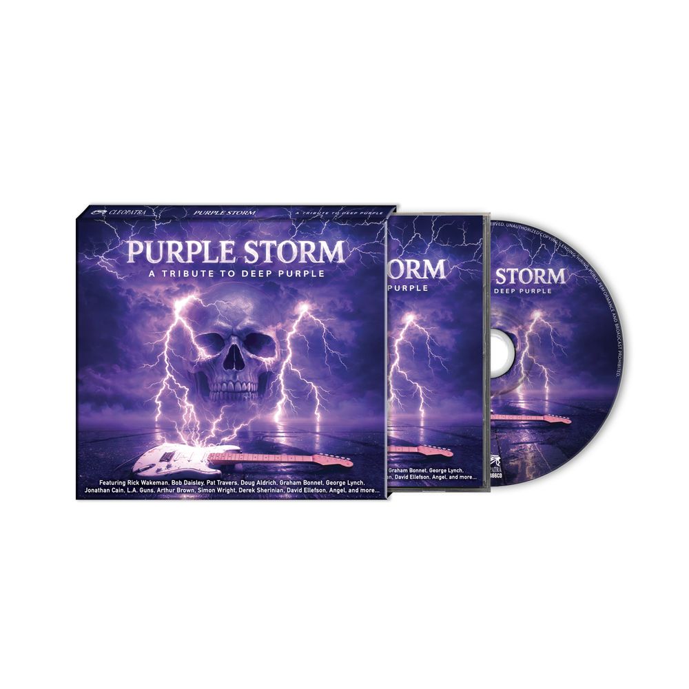 the album cover for Various Artists - Purple Storm - A Tribute to Deep Purple