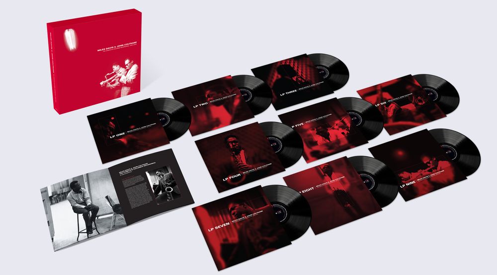 the album cover for Miles Davis & John Coltrane - Miles Davis & John Coltrane - The Complete Columbia Recordings: 1955-1961 [9 LP Box Set]