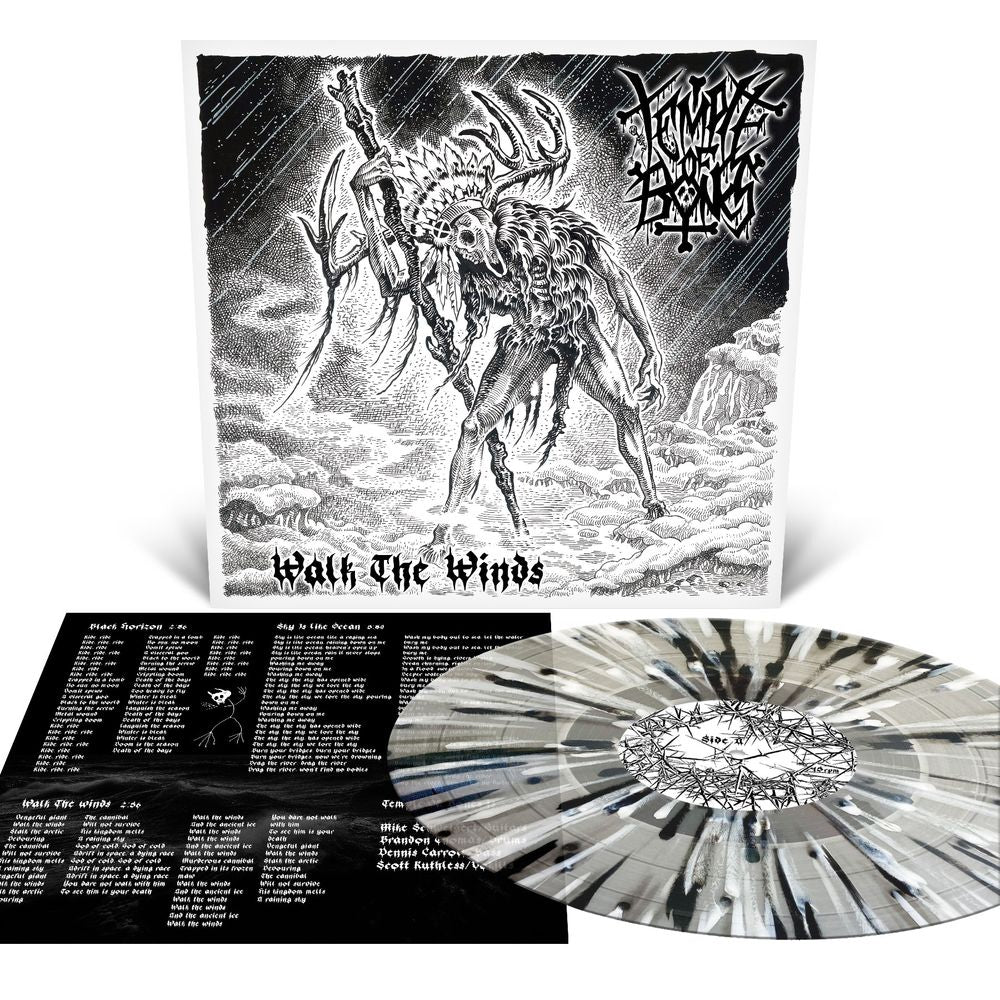 the album cover for Temple of Bones - Walk the Winds [Milky Clear with Splatter]