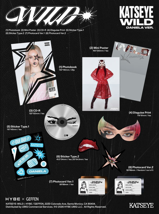 the album cover for KATSEYE - Wild - Member Versions [Daniela Ver.]