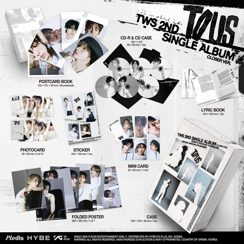 the album cover for TWS - TWS 2nd Single Album 'TO US' [Closer Ver.]