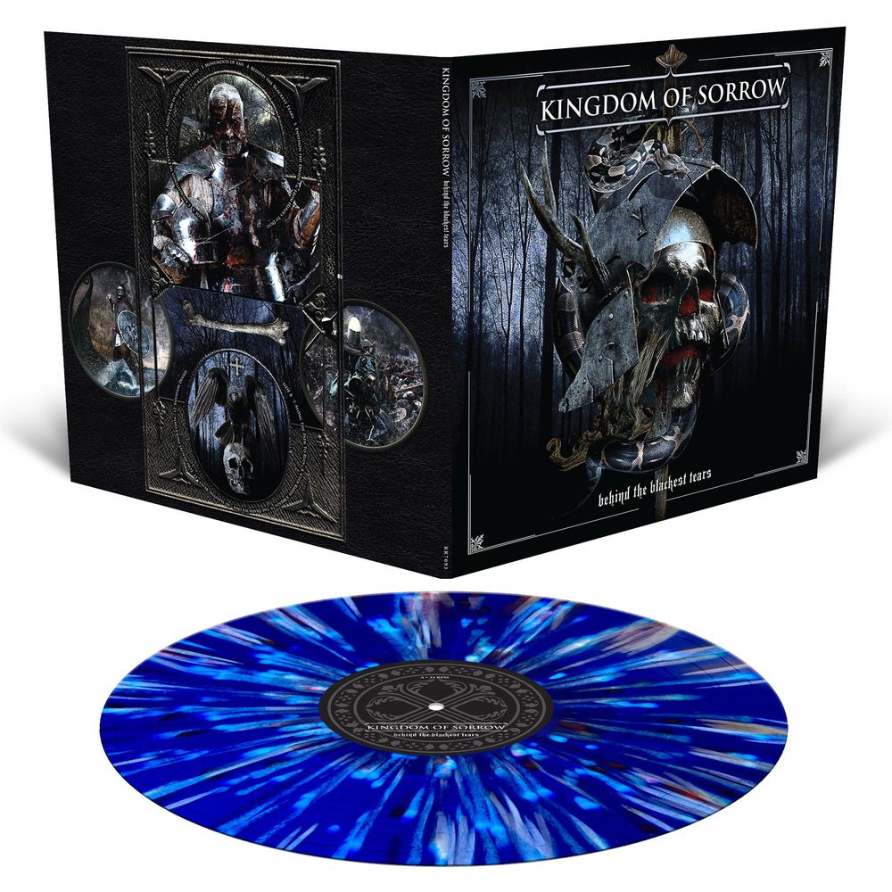 the album cover for Kingdom Of Sorrow - Behind the Blackest Tears - [Royal Blue with Splatter]