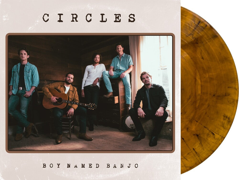 the album cover for Boy Named Banjo - Circles EP [Indie Exclusive Limited Edition Whiskey Smoke Vinyl]
