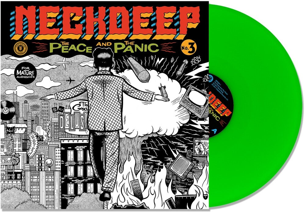 the album cover for Neck Deep - The Peace and the Panic [Green LP]