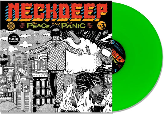 the album cover for Neck Deep - The Peace and the Panic [Green LP]
