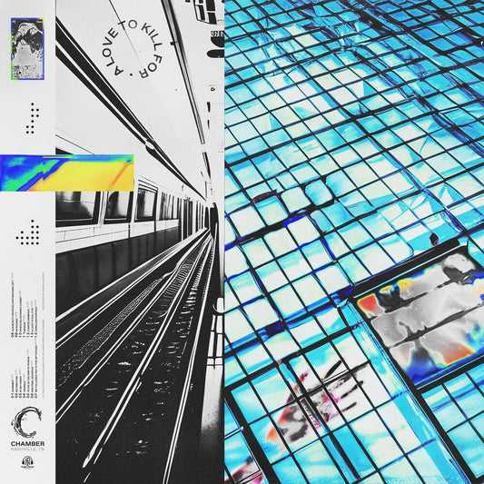 the album cover for Chamber - A Love To Kill For [Indie Exclusive Limited Edition Electric Blue w/ White & Black Twist LP]