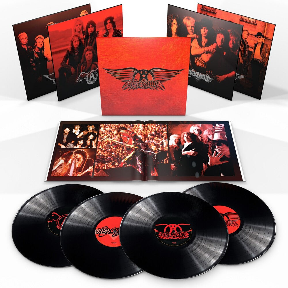 the album cover for Aerosmith - Greatest Hits [Limited Edition Deluxe 4 LP]