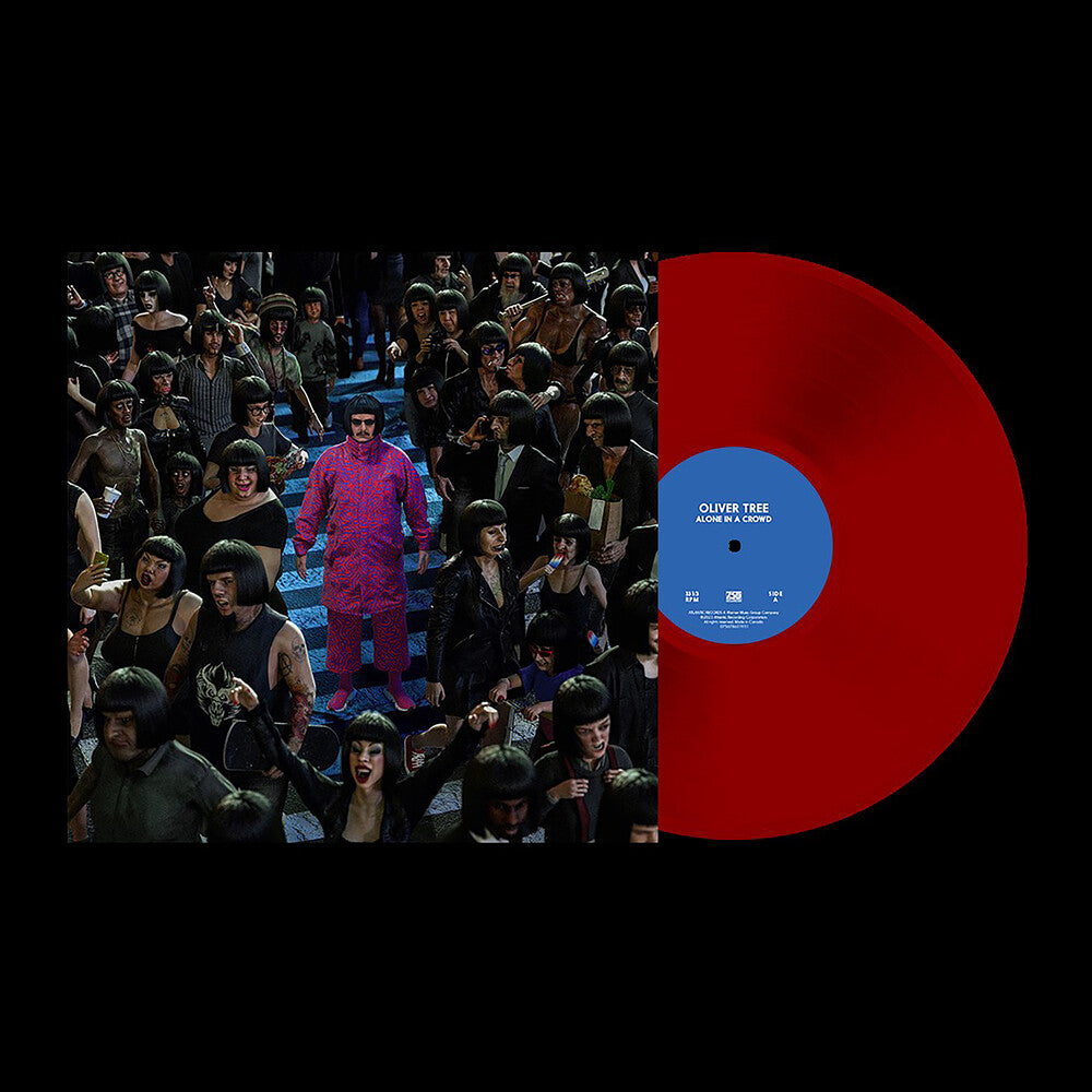 the album cover for Oliver Tree - Alone In A Crowd [Indie Exclusive Limited Edition Translucent Red LP]