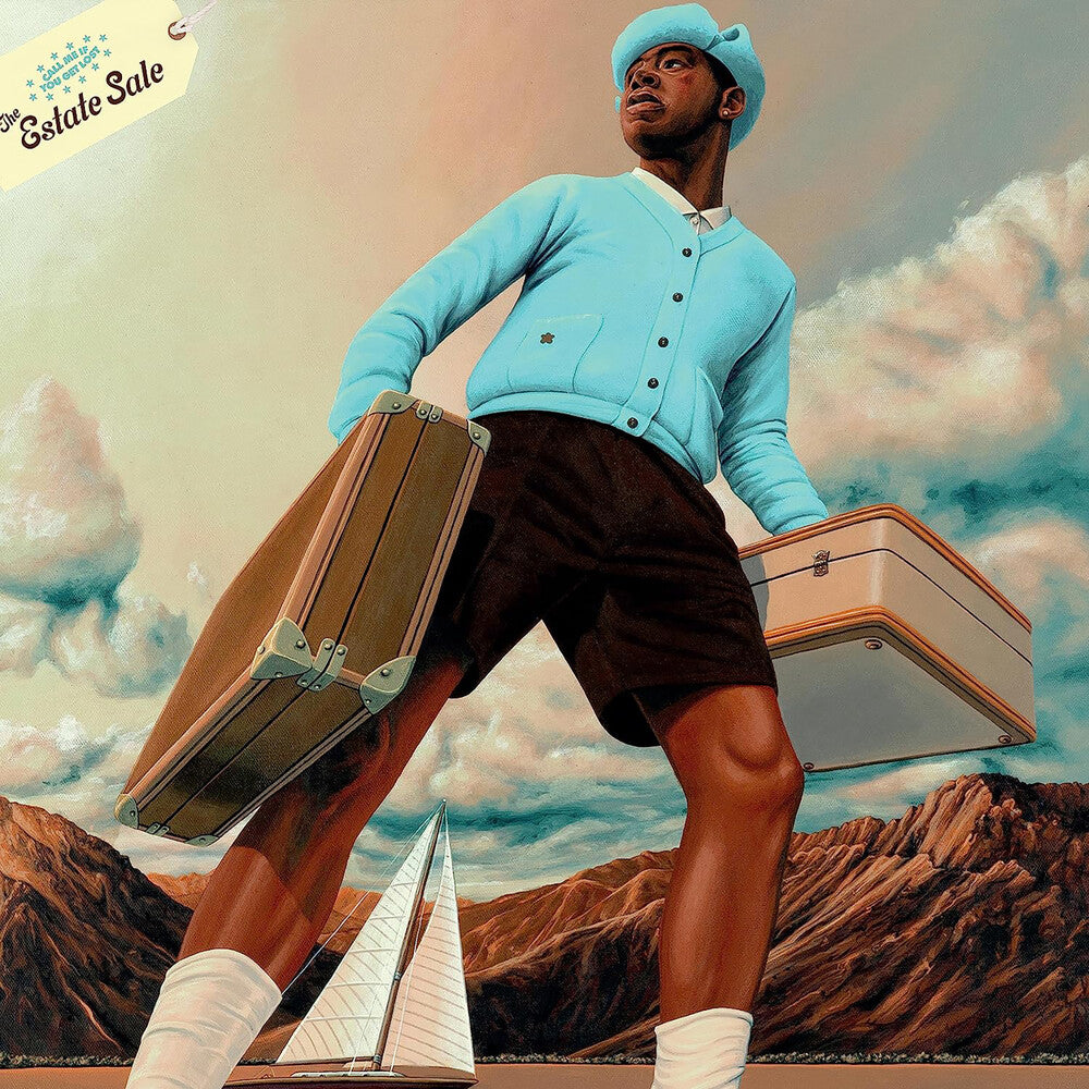 the album cover for Tyler, The Creator - CALL ME IF YOU GET LOST: The Estate Sale [Geneva Blue 3LP]