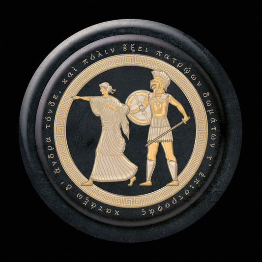 the album cover for The Mountain Goats - Jenny From Thebes [Indie Exclusive Limited Edition Half Yellow/Half Black LP]