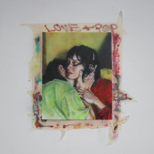 the album cover for Current Joys - LOVE + POP [Neon Green LP]