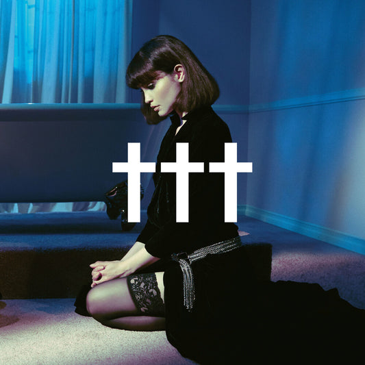 the album cover for +++ (Crosses) - Goodnight, God Bless, I Love U, Delete. [Indie Exclusive Limited Edition Black Ice 2LP]