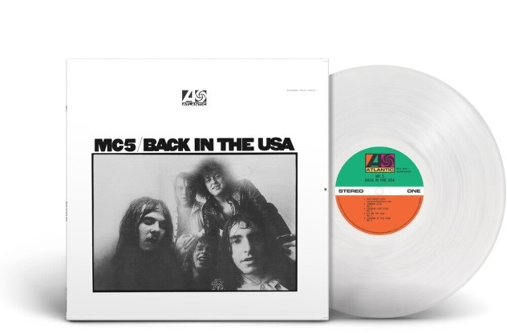the album cover for Mc5 - Back In The USA [Rocktober 2023 Crystal Clear Diamond LP]