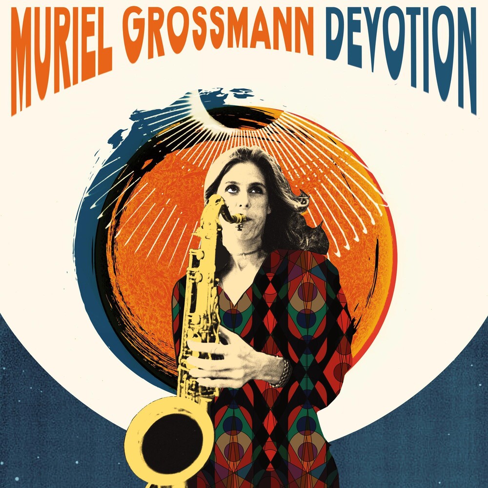 the album cover for Muriel Grossmann - Devotion [Indie Exclusive Limited Edition Silver & Orange 2LP]