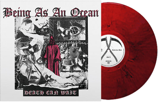 the album cover for Being As An Ocean - Death Can Wait - Red/Black Marble (Blk) [Colored Vinyl]
