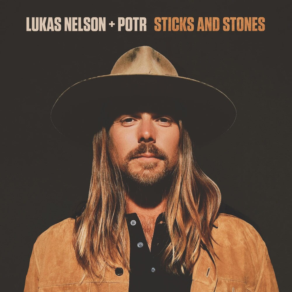 the album cover for Lukas Nelson & Promise Of The Real - Sticks and Stones [Indie Exclusive Limited Edition Dark Blue w/ White Swirl LP]
