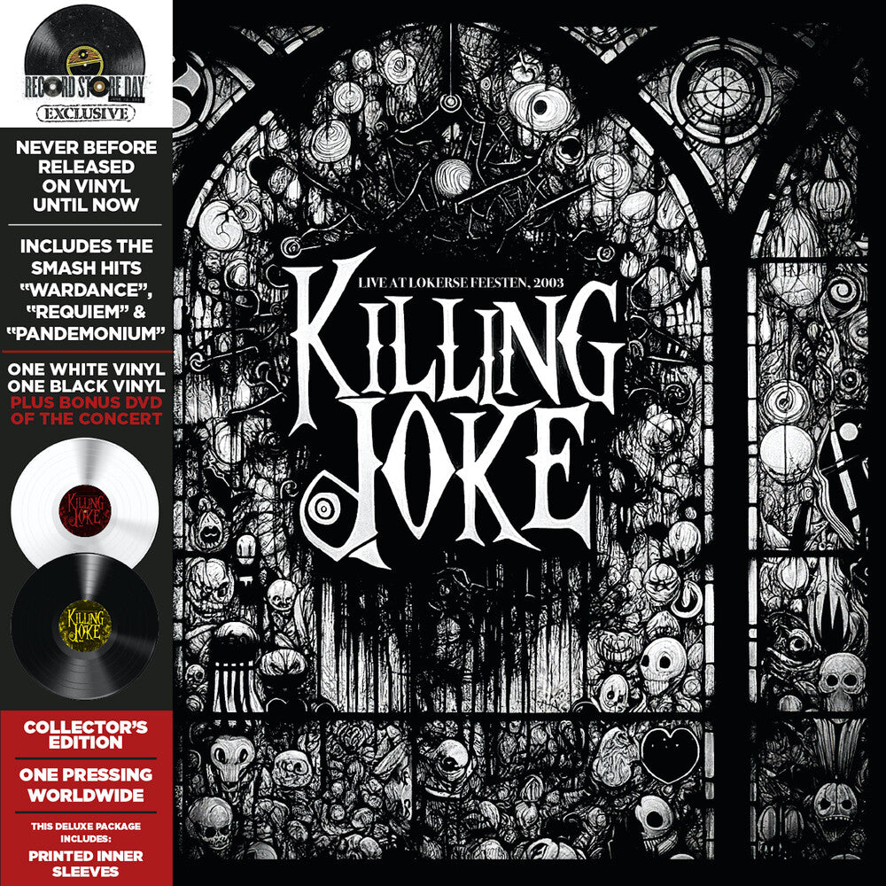 the album cover for Killing Joke - Live At Lokerse Feesten 2003 (W/Dvd) (Blk) [Colored Vinyl]