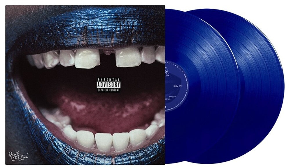 the album cover for ScHoolboy Q - BLUE LIPS [Translucent Blue 2 LP]