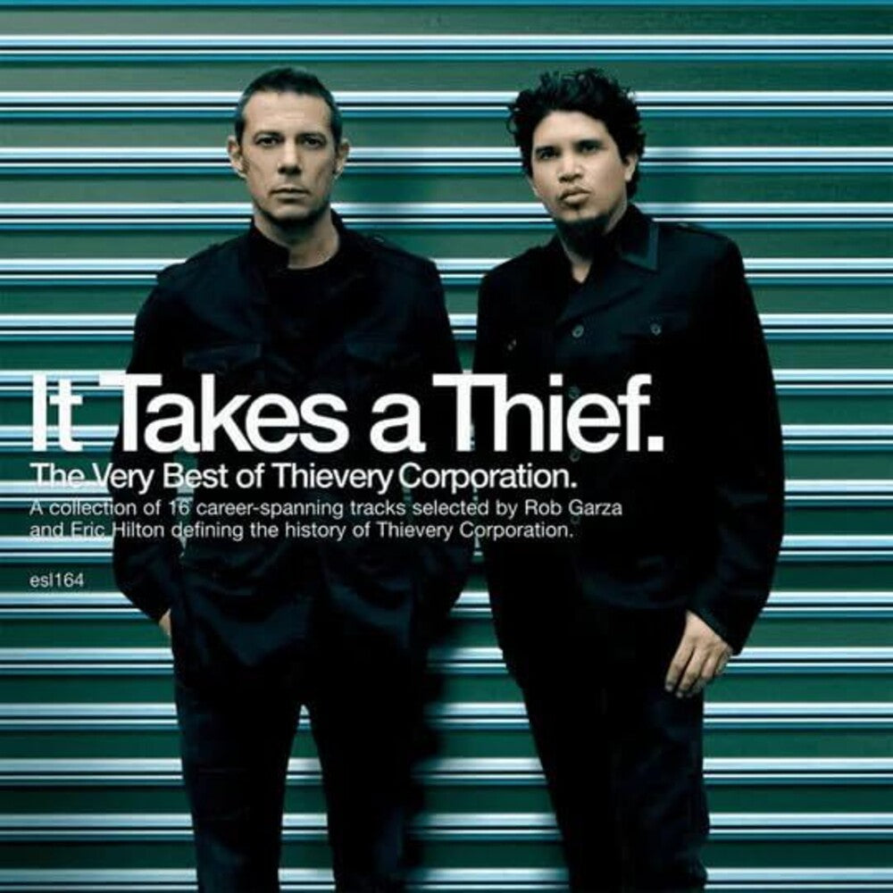 the album cover for Thievery Corporation - It Takes A Thief [RSD Essentials 2LPxCoke Bottle Green]