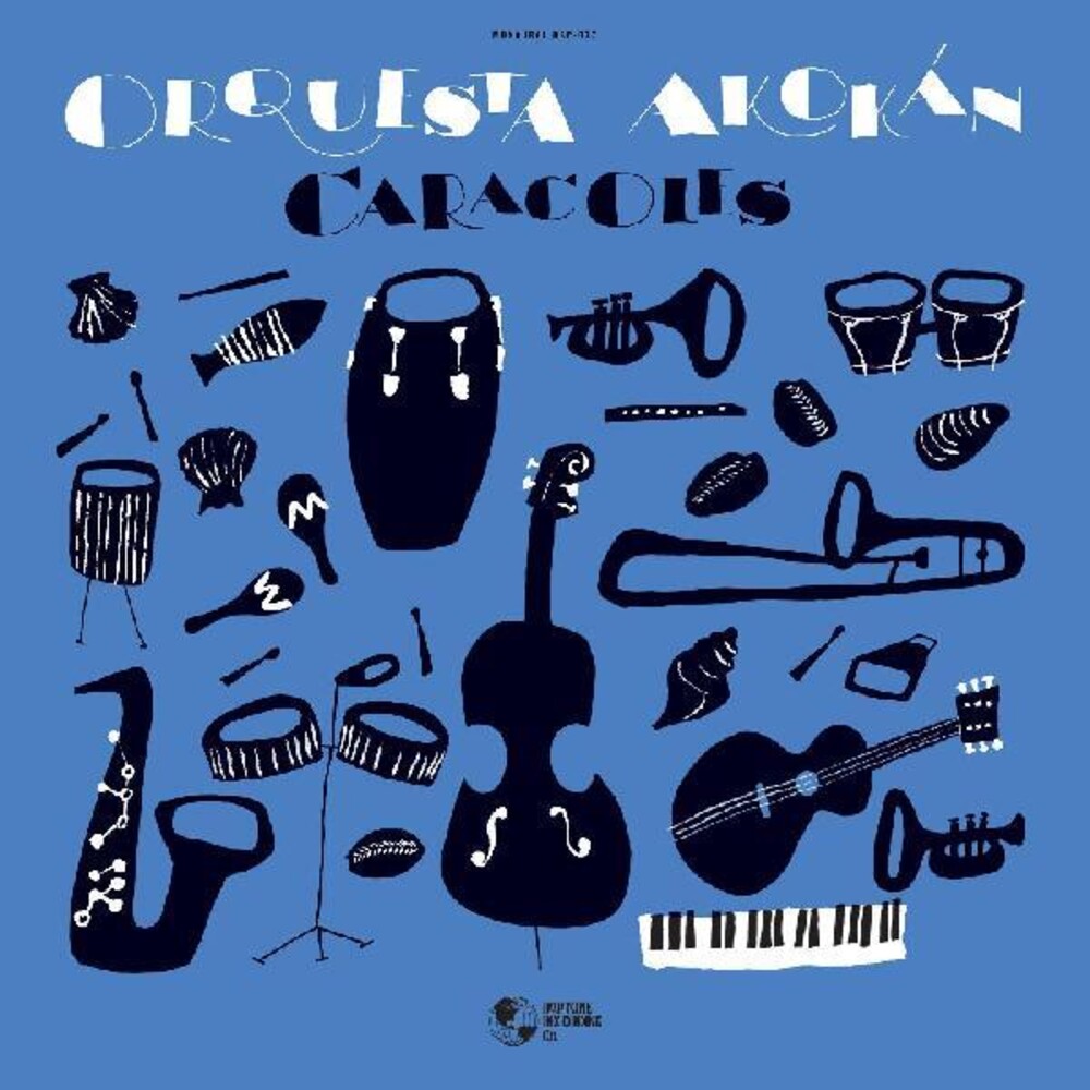 the album cover for Orquesta Akokan - Caracoles (Blue) [Colored Vinyl] [Indie Exclusive] [Download Included]