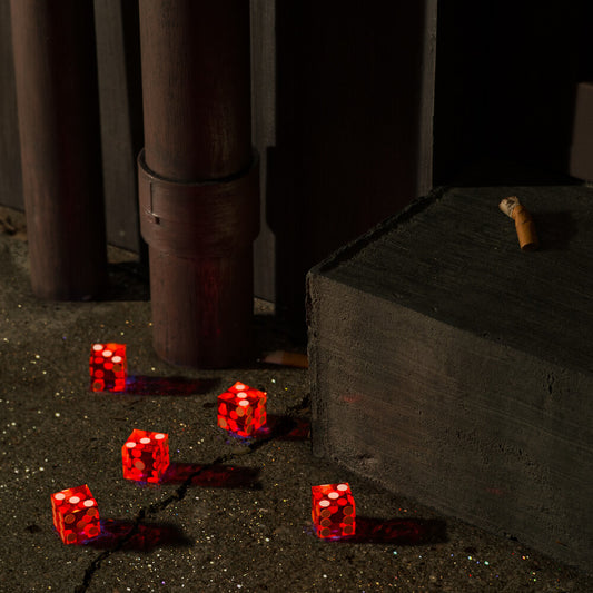 the album cover for Bright Eyes - Five Dice, All Threes [Colored Vinyl] (Org) (Red)