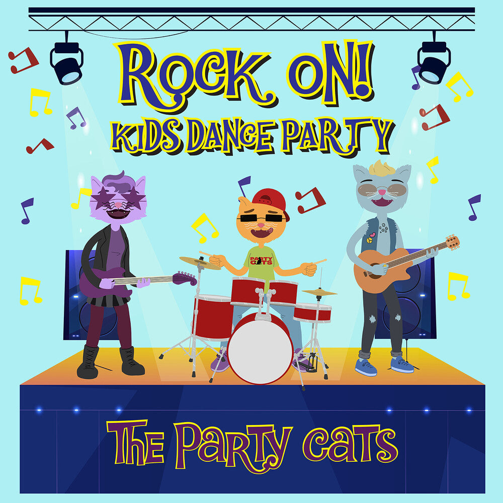the album cover for Party Cats - Kids Dance Party: Rock On! (Mod)